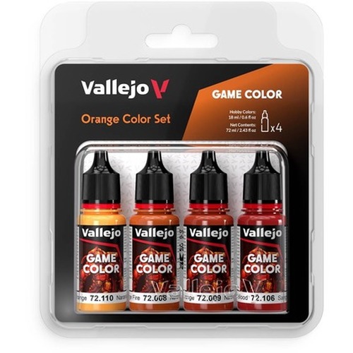 Vallejo: 72.381 - Game Color - Orange Color Set (4 x 18 ml)