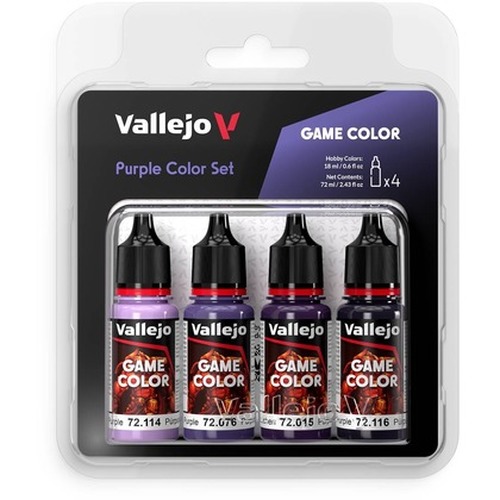 Vallejo: 72.382 - Game Color - Purple Color Set (4 x 18 ml)