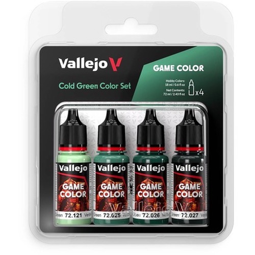 Vallejo: 72.383 - Game Color - Cold green Color Set (4 x 18 ml)