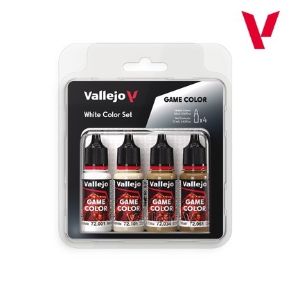 Vallejo: 72.386 - Game Color - White Color Set (4x18 ml)