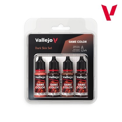 Vallejo: 72.387 - Game Color - Dark Skin Set (4x18 ml)