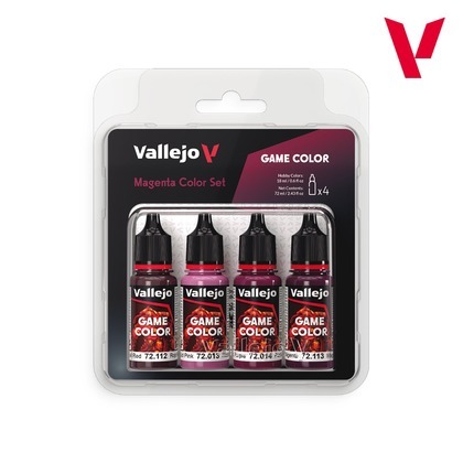 Vallejo: 72.388 - Game Color - Magenta Color Set (4x18 ml)