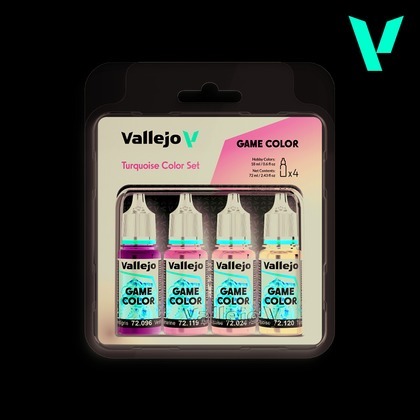 Vallejo: 72.390 - Game Color - Turquoise Color Set (4x18 ml)