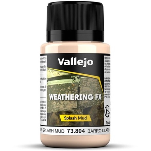 Vallejo: 73.804 - Weathering FX - Splash Mud - Light Brown (40 ml)