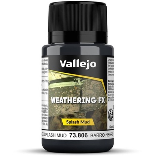 Vallejo: 73.806 - Weathering FX - Splash Mud - Black (40 ml)