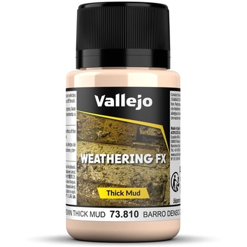 Vallejo: 73.810 - Weathering FX - Thick Mud - Light Brown (40 ml)