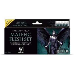 Vallejo: 74.102 - Fantasy-Pro - Malefic Flesh Set (8x17 ml)