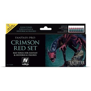 Vallejo: 74.103 - Fantasy-Pro - Crimson Red Set (8x17 ml)