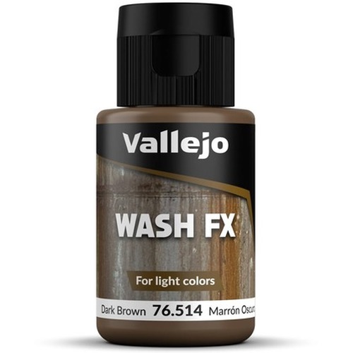 Vallejo: 76.514 - Wash FX - Dark Brown (35 ml)