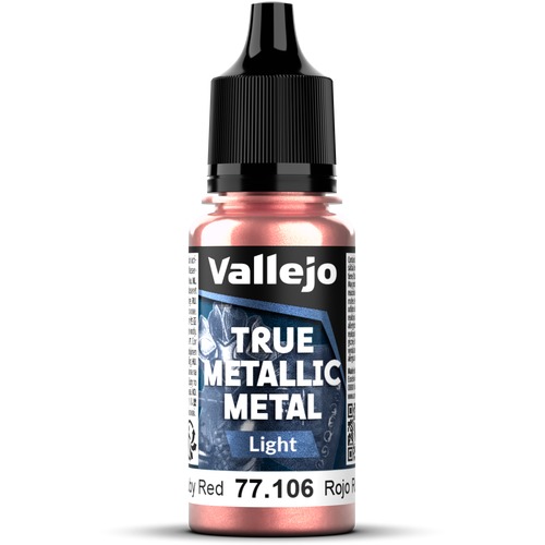 Vallejo: 77.106 - True Metallic Metal - Light - Ruby Red (18 ml)
