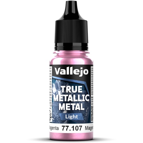 Vallejo: 77.107 - True Metallic Metal - Light - Crimson Magenta (18 ml)