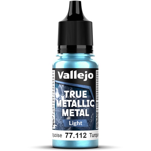 Vallejo: 77.112 - True Metallic Metal - Light - Hydra Turquoise (18 ml)
