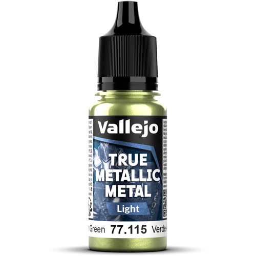 Vallejo: 77.115 - True Metallic Metal - Light - Amber Green (18 ml)