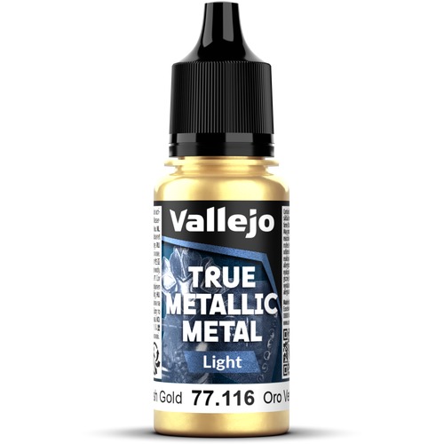 Vallejo: 77.116 - True Metallic Metal - Light - Greenish Gold (18 ml)
