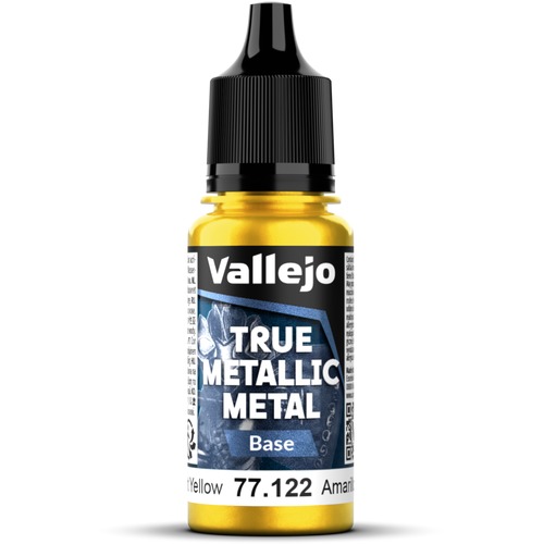 Vallejo: 77.122 - True Metallic Metal - Base - Radiant Yellow (18 ml)