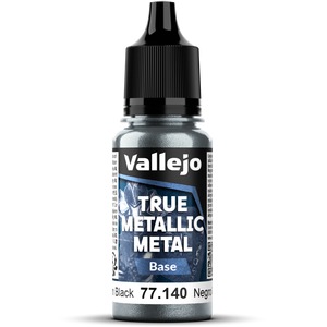 Vallejo: 77.140 - True Metallic Metal - Base - Obsidian Black (18 ml)