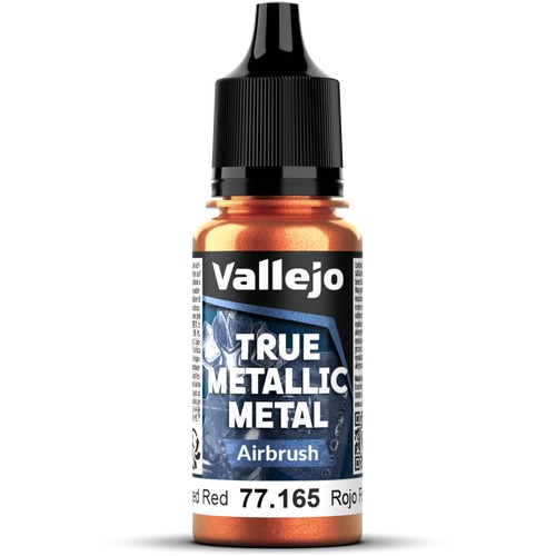 Vallejo: 77.165 - True Metallic Metal - Airbrush - Forged Red (18 ml)