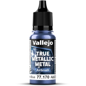 Vallejo: 77.170 - True Metallic Metal - Airbrush - Ultramarine Blue (18 ml)