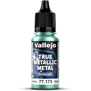 Vallejo: 77.173 - True Metallic Metal - Airbrush - Beetle Green (18 ml)