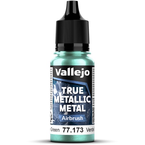 Vallejo: 77.173 - True Metallic Metal - Airbrush - Beetle Green (18 ml)