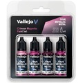 Vallejo: 77.261 - True Metallic Metal - Crimson Magenta Paint Set (4)