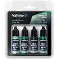 Vallejo: 77.265 - True Metallic Metal - Beetle Green Paint Set (4)