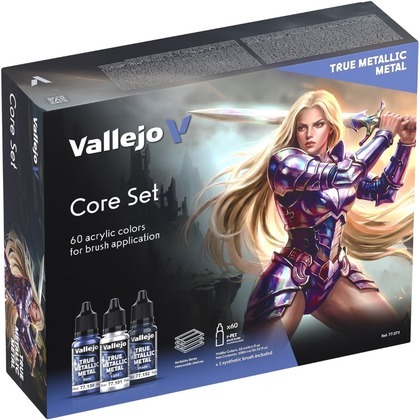 Vallejo: 77.273 - True Metallic Metal - Core Set