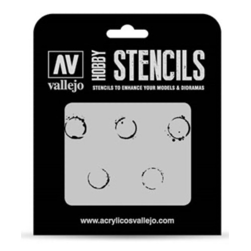 Vallejo: ST-AFV002 - Stencils - Drum Oil Markings