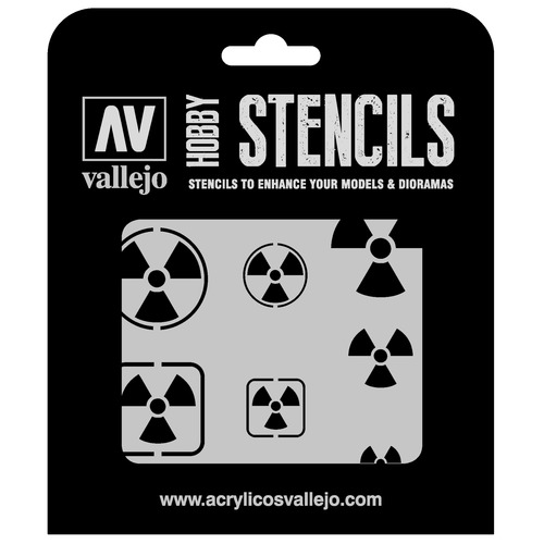 Vallejo: ST-SF005 - Stencils - Radioactivity Signs