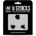 Vallejo: ST-TX005 - Stencils - Paint Stains