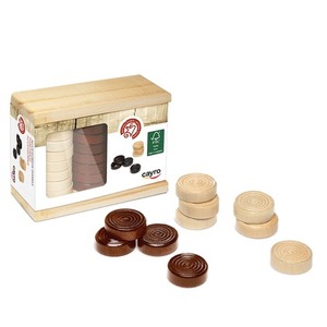 Warcaby (akcesoria) - komplet drewnianych pionków (617)