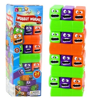 Wieża 24 klocki z buźkami