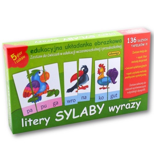 Zest. Edukacyjny Litery Sylaby ADAMIGO 